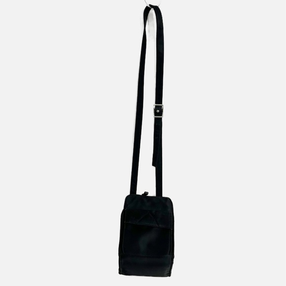 Black Minimalist Messenger Bag with Adjustable Strap - Picture 1 of 13